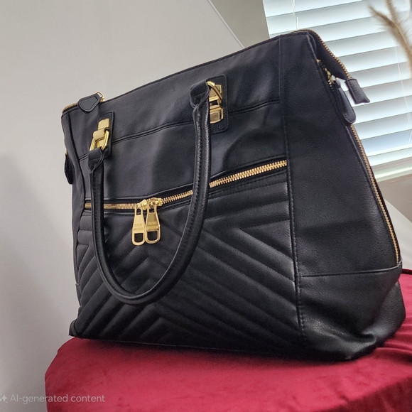 Steve Madden Black Quilted Handbag - Picture 4 of 6